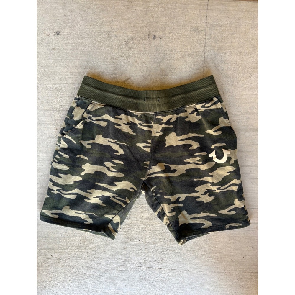 True Religion Camo Shorts Casual Lounge Drawstring Large